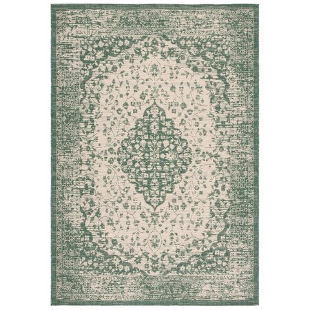 Safavieh 2 ft. x 3 ft.-7 in. Courtyard Rectangle Area Rug Beige & Dark Green CY6720-32212-2